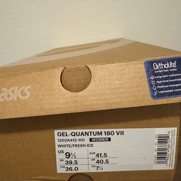 ASICS Gelquantum 180 White Fresh ice in 9.5 worn once - Picture 13 of 15